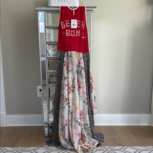 Free People Dresses & Skirts - Free People Beach Bum Hawaii Maxi Dress Women SZ-Small Sleeveless Floral Cheetah
